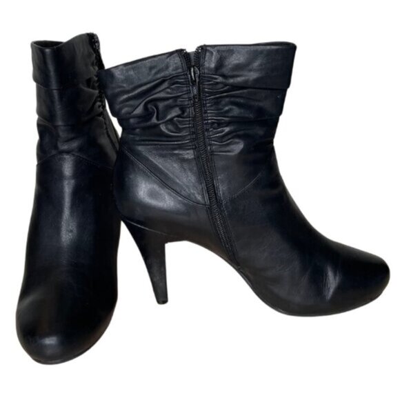 Worthington Women's Hidden Platform Leather Ankle Bootie Spiked Heel Zip Sz 9.5M - Picture 3 of 9